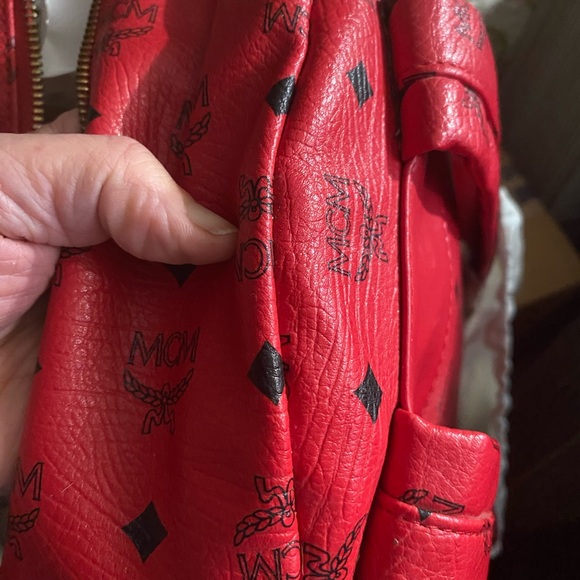 MCM Visetos Stark Red Backpack (Large) - Picture 16 of 16